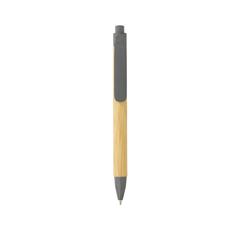 Vue Stylo écriture responsable avec baril en papier recyclé de couleur gris| Krokrodeal