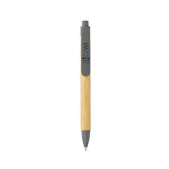 Vue Stylo écriture responsable avec baril en papier recyclé de couleur gris| Krokrodeal