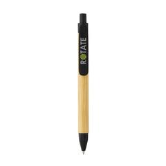 Vue Stylo écriture responsable avec baril en papier recyclé de couleur noir| Krokrodeal