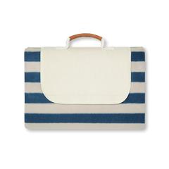 Vue VINGA Couverture de pique-nique grande taille rPET GRS Alba de couleur bleu| Krokrodeal