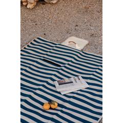 Vue VINGA Couverture de pique-nique grande taille rPET GRS Alba de couleur bleu| Krokrodeal