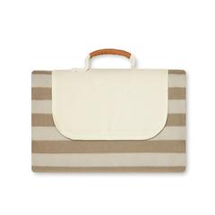 Vue VINGA Couverture de pique-nique grande taille rPET GRS Alba de couleur marron| Krokrodeal