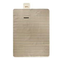 Vue VINGA Couverture de pique-nique grande taille rPET GRS Alba de couleur marron| Krokrodeal