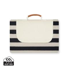 Vue VINGA Couverture de pique-nique grande taille rPET GRS Alba de couleur noir| Krokrodeal