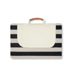 Vue VINGA Couverture de pique-nique grande taille rPET GRS Alba de couleur noir| Krokrodeal