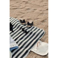 Vue VINGA Couverture de pique-nique grande taille rPET GRS Alba de couleur noir| Krokrodeal