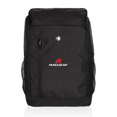 Vue Sac à dos accès facile ordinateur 15." Swiss Peak AWARE™ de couleur noir| Krokrodeal