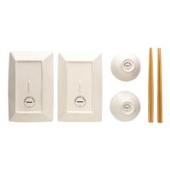 Vue Set à sushi pour 2 personnes Ukiyo de couleur blanc| Krokrodeal