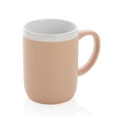 Vue Mug en céramique avec bord blanc de couleur marron| Krokrodeal