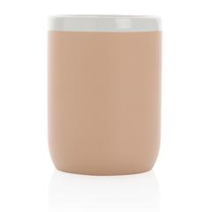 Vue Mug en céramique avec bord blanc de couleur marron| Krokrodeal