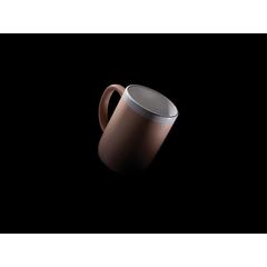 Vue Mug en céramique avec bord blanc de couleur marron| Krokrodeal