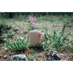 Vue Mug en céramique avec bord blanc de couleur marron| Krokrodeal