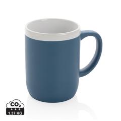 Vue Mug en céramique avec bord blanc de couleur bleu| Krokrodeal