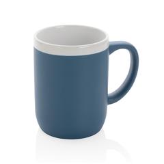 Vue Mug en céramique avec bord blanc de couleur bleu| Krokrodeal