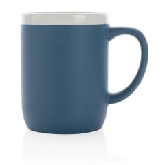 Vue Mug en céramique avec bord blanc de couleur bleu| Krokrodeal