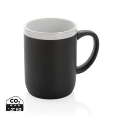 Vue Mug en céramique avec bord blanc de couleur blanc| Krokrodeal