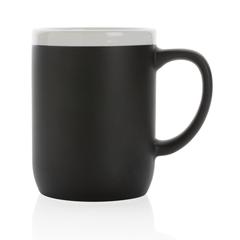 Vue Mug en céramique avec bord blanc de couleur blanc| Krokrodeal