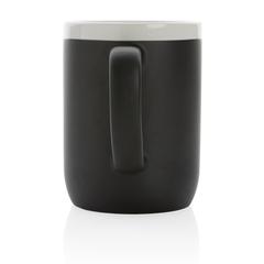 Vue Mug en céramique avec bord blanc de couleur blanc| Krokrodeal