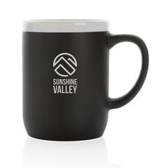 Vue Mug en céramique avec bord blanc de couleur blanc| Krokrodeal