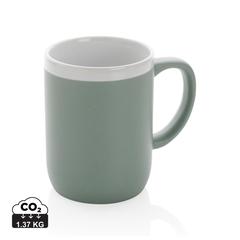 Vue Mug en céramique avec bord blanc de couleur vert| Krokrodeal