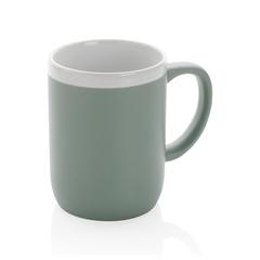 Vue Mug en céramique avec bord blanc de couleur vert| Krokrodeal