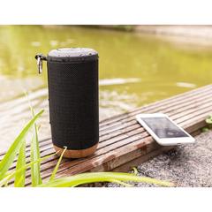 Vue Enceinte en liège 10W Baia de couleur noir| Krokrodeal