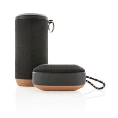 Vue Enceinte en liège 10W Baia de couleur noir| Krokrodeal