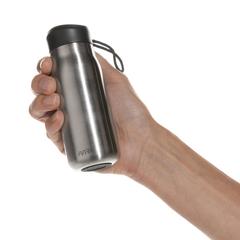 Vue Mini bouteille de voyage 150ml en acier RCS Avira Ain de couleur gris| Krokrodeal