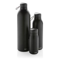 Vue Mini bouteille de voyage 150ml en acier RCS Avira Ain de couleur noir| Krokrodeal