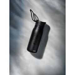 Vue Mini bouteille de voyage 150ml en acier RCS Avira Ain de couleur noir| Krokrodeal