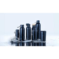 Vue Mini bouteille de voyage 150ml en acier RCS Avira Ain de couleur noir| Krokrodeal