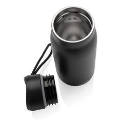 Vue Mini bouteille de voyage 150ml en acier RCS Avira Ain de couleur noir| Krokrodeal