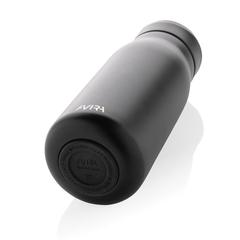 Vue Mini bouteille de voyage 150ml en acier RCS Avira Ain de couleur noir| Krokrodeal