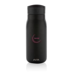 Vue Mini bouteille de voyage 150ml en acier RCS Avira Ain de couleur noir| Krokrodeal