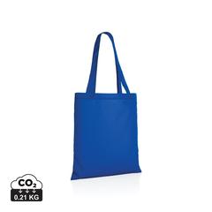 Vue Sac tote en rPET 190T Impact AWARE™ de couleur bleu| Krokrodeal