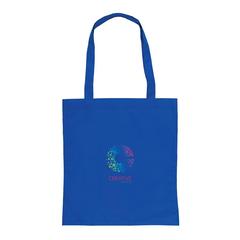 Vue Sac tote en rPET 190T Impact AWARE™ de couleur bleu| Krokrodeal