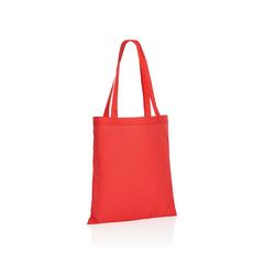 Vue Sac tote en rPET 190T Impact AWARE™ de couleur rouge| Krokrodeal