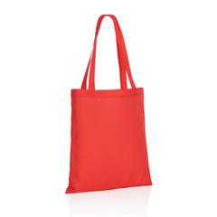 Vue Sac tote en rPET 190T Impact AWARE™ de couleur rouge| Krokrodeal