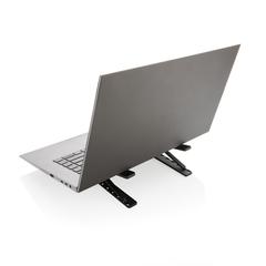 Vue Support ordinateur/tablette en aluminium recyclé RCS Terra de couleur gris| Krokrodeal