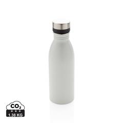 Vue Bouteille Deluxe en acier inoxydable de couleur blanc| Krokrodeal