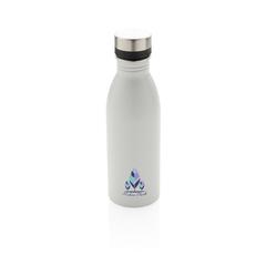 Vue Bouteille Deluxe en acier inoxydable de couleur blanc| Krokrodeal