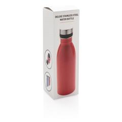 Vue Bouteille Deluxe en acier inoxydable de couleur rouge| Krokrodeal