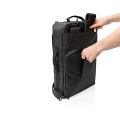 Vue Sac à dos de voyage convertible de couleur noir| Krokrodeal
