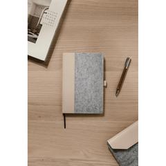 Vue VINGA Carnet en feutre recyclé GRS Albon de couleur gris| Krokrodeal