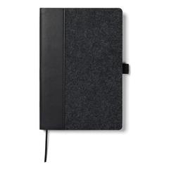 Vue VINGA Carnet en feutre recyclé GRS Albon de couleur noir| Krokrodeal