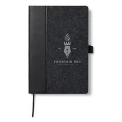 Vue VINGA Carnet en feutre recyclé GRS Albon de couleur noir| Krokrodeal
