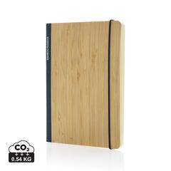Vue Carnet de notes A5 en bambou Scribe de couleur bleu| Krokrodeal