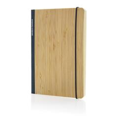 Vue Carnet de notes A5 en bambou Scribe de couleur bleu| Krokrodeal
