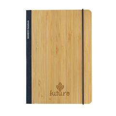 Vue Carnet de notes A5 en bambou Scribe de couleur bleu| Krokrodeal