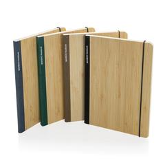 Vue Carnet de notes A5 en bambou Scribe de couleur bleu| Krokrodeal